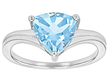 Picture of Sky Blue Topaz Rhodium Over Sterling Silver Solitaire Ring 2.48ctw