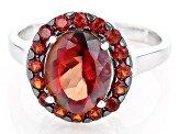 Red Labradorite Rhodium Over Sterling Silver Ring 2.60ctw