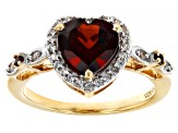 Red Garnet 18k Yellow Gold Over Sterling Silver Ring  2.14ctw