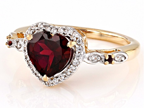 Red Garnet 18k Yellow Gold Over Sterling Silver Ring  2.14ctw