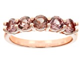 Color Change Garnet 18k Rose Gold Over Sterling Silver Ring 1.53ctw