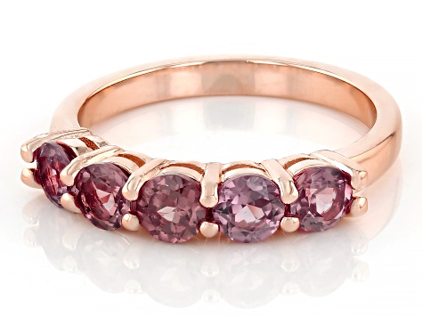 Color Change Garnet 18k Rose Gold Over Sterling Silver Ring 1.53ctw