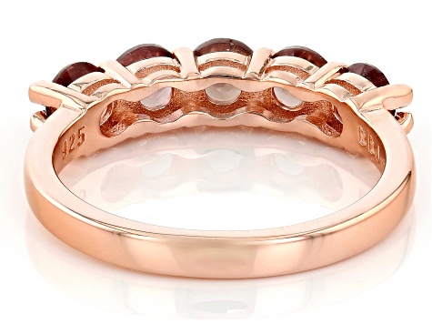 Color Change Garnet 18k Rose Gold Over Sterling Silver Ring