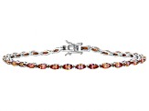 Northern Light Quartz Rhodium Over Sterling Silver Tennis Bracelet 5.80ctw