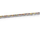 Northern Light Quartz Rhodium Over Sterling Silver Tennis Bracelet 5.80ctw
