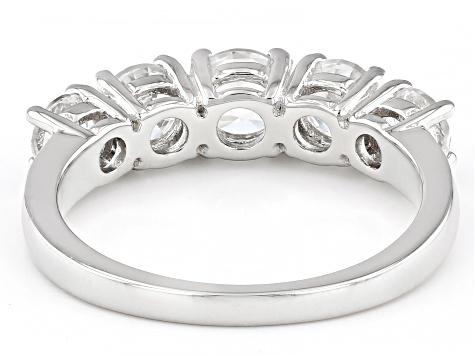White Lab Created Sapphire Rhodium Over Sterling Silver Ring White Lab Created Sapphire Rhodium Over Sterling Silver Ring