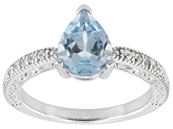 Picture of Glacier Topaz™ Rhodium Over Sterling Silver Ring 1.68ctw