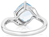 Sky Blue Topaz  Rhodium Over Sterling Silver Ring 3.16ctw