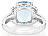 Sky Blue Topaz Rhodium Over Sterling Silver Ring 5.59ctw
