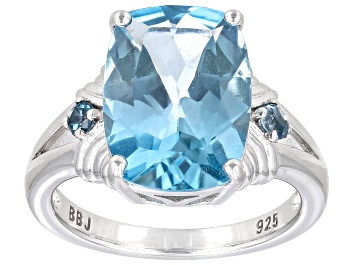 Picture of Sky Blue Topaz Rhodium Over Sterling Silver Ring 4.11ctw