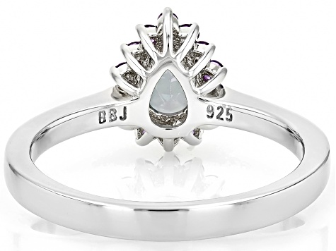 天然石 silver ring Sterling Silver Pink CZ Floral Ring – Jean Rachel Jewelry