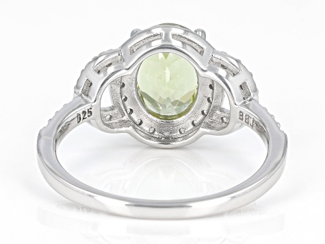 Canary Apatite Rhodium Over Sterling Silver Ring 1.72ctw