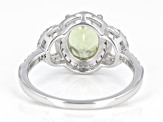 Canary Apatite Rhodium Over Sterling Silver Ring 1.72ctw