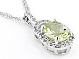 Canary Apatite Rhodium Over Sterling Silver Pendant With Chain 1.64ctw