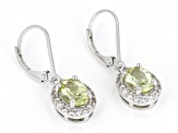 Canary Apatite Rhodium Over Sterling Silver Dangle Earrings 2.41ctw