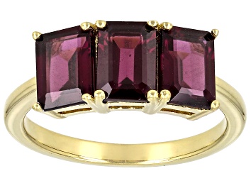 Picture of Rhodolite 18k Yellow Gold Over Sterling Silver Ring 3.06ctw
