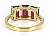 Rhodolite 18k Yellow Gold Over Sterling Silver Ring 3.06ctw