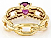 Rhodolite 18k Yellow Gold Over Sterling Silver Ring 0.79ct