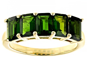 Chrome Diopside 18k Yellow Gold Over Sterling Silver Ring 2.51ctw