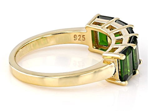 Chrome Diopside 18k Yellow Gold Over Sterling Silver Ring 2.51ctw