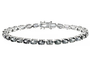Platinum Spinel Rhodium Over Sterling Silver Bracelet 14.79ctw