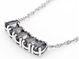 Platinum Spinel Rhodium Over Sterling Silver Necklace 2.13ctw