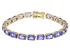 Blue Tanzanite 10k Yellow Gold Bracelet 18.70ctw