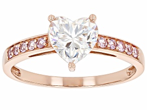 Strontium Titanate With Pink Sapphire 10k Rose Gold Ring 1.75ctw