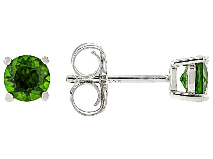 verde ✿ Green Jadeite Rhodium Over Sterling Silver Earrings 0.89ctw