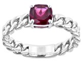 Rhodolite Rhodium Over Sterling Silver Solitaire Ring 0.89ct