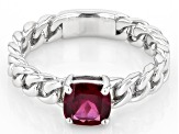 Rhodolite Rhodium Over Sterling Silver Solitaire Ring 0.89ct