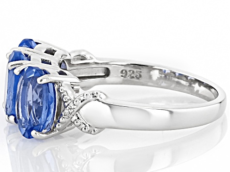 Color Change Fluorite Rhodium Over Sterling Silver Ring 3.76ctw