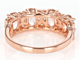 Morganite With White Zircon 18k Rose Gold Over Sterling Silver Ring 1.41ctw