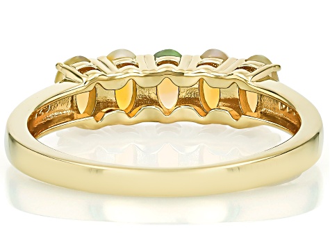 Ethiopian Opal 18k Yellow Gold Over Sterling Silver Ring