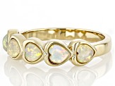 Honey Color Ethiopian Opal 18k Yellow Gold Over Sterling Silver Ring