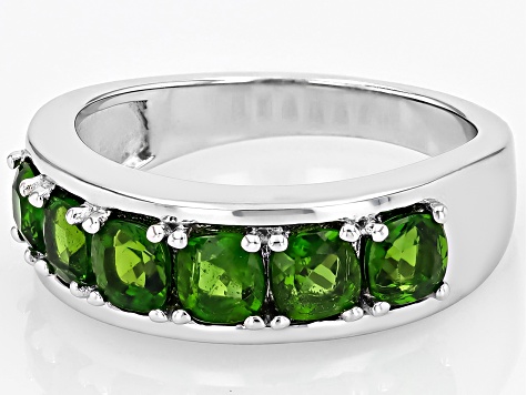 Sterling silver 2 Chrome Diopside buy eternity stack bands size 8