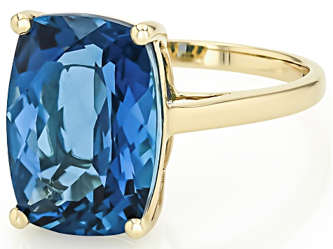 &*&様 BlueTopaz　goldring　Priceless Twisted Gold Blue Topaz Cocktail Ring | SZ 4.75 |