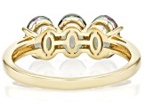 Mystic Fire® Topaz With White Diamond 10k Yellow Gold Ring 2.41ctw