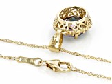 Mystic Fire® Green Topaz 10k Yellow Gold Pendant With Chain 3.16ctw