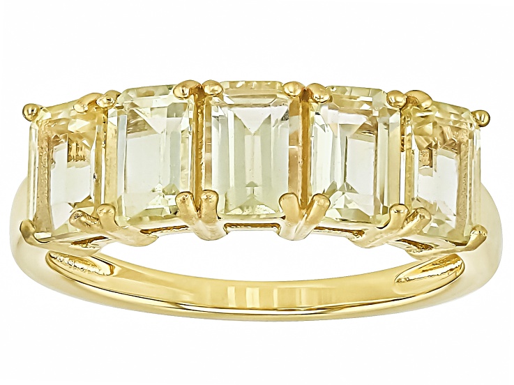 Canary Yellow  Apatite 18k Gold Over Sterling Silver Ring 2.55ctw