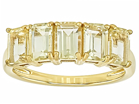 Canary Yellow  Apatite 18k Gold Over Sterling Silver Ring 2.55ctw