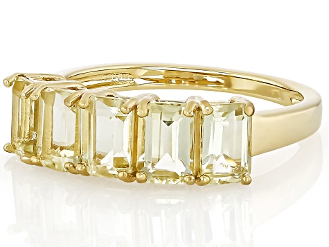 Canary Yellow  Apatite 18k Gold Over Sterling Silver Ring 2.55ctw