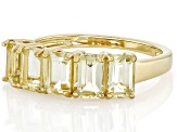 Canary Yellow  Apatite 18k Gold Over Sterling Silver Ring 2.55ctw
