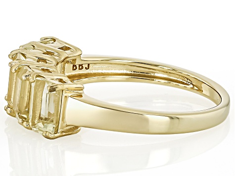 Canary Yellow  Apatite 18k Gold Over Sterling Silver Ring 2.55ctw