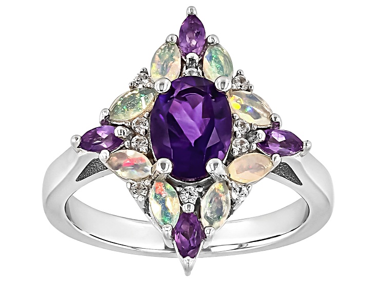 Labradorite Ring Marquise Square Purple Glass 14k Gold-plated Sterling Silver Labradorite Ring Marquise Square Purple Glass 14k Gold-plated Sterling Silver