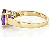 African Amethyst 18k Yellow Gold Over Sterling Silver Ring 2.16ct