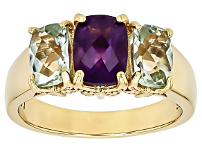 Purple Amethyst 18k Yellow Gold Over Sterling Silver Ring 2.70ctw