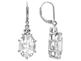 Danburite Rhodium Over Sterling Silver Earrings 9.64ctw