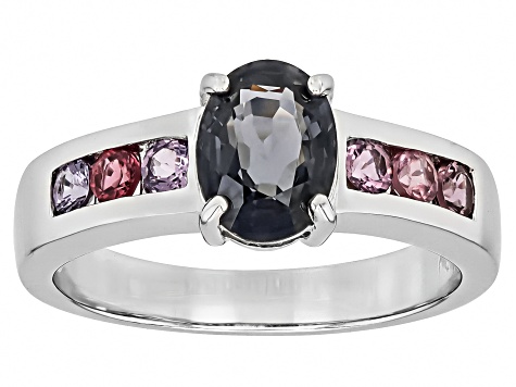 Platinum Spinel Rhodium Over Sterling Silver Ring 1.52ctw