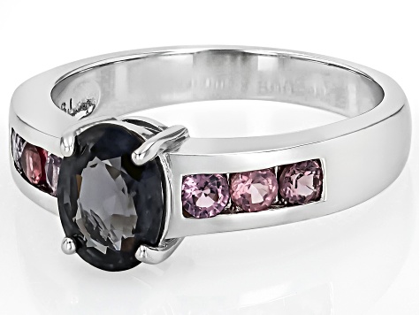 Platinum Spinel Rhodium Over Sterling Silver Ring 1.52ctw